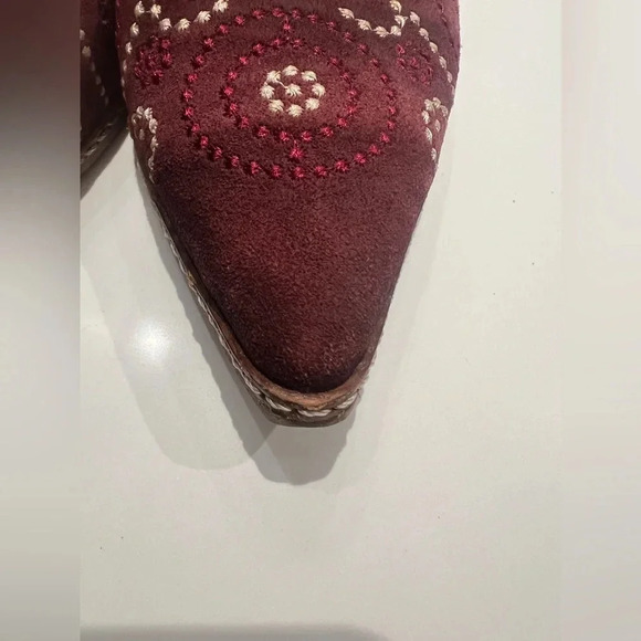 Sundance Minette Embroidered Leather Slingback 36 Boho Festival Bohemian Hippie - Picture 3 of 7